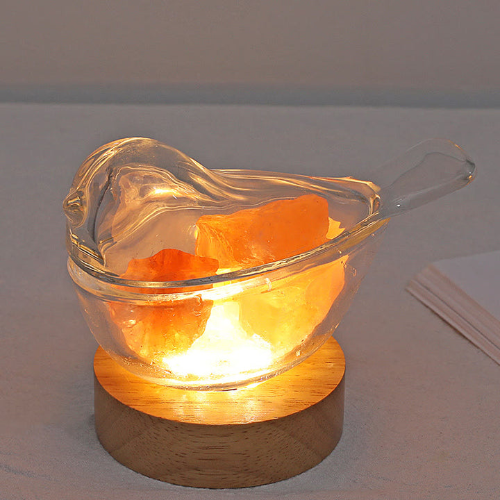 Olivenorma Natural Stone Irregular Cup Crystal Aromatherapy Lamp - Carnelian - Blue Campanula - image 6