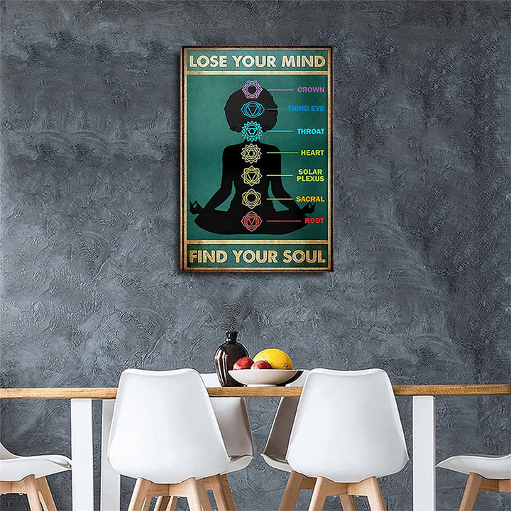 Olivenorma Chakra Yoga Decorative "LOSE YOUR MIND FIND YOUR SOUL" Poster - image 4