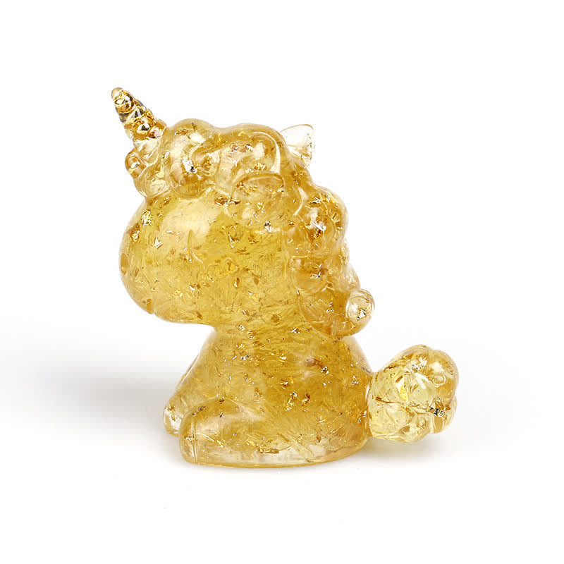 Olivenorma Crystal Unicorn Gemstone Decoration - Citrine - image 5