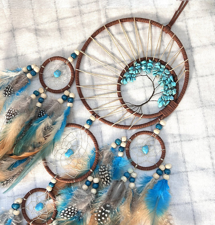 Olivenorma Turquoise Tree of Life Feather Dream Catcher - image 6