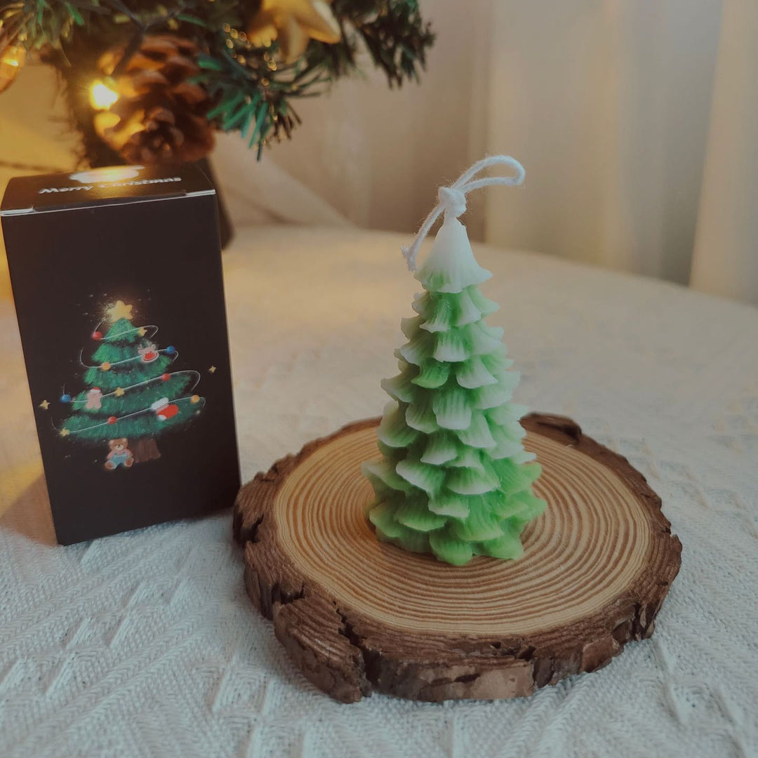 Olivenorma Carved Christmas Tree Candle - Small Green Cedar-4*8cm - image 7