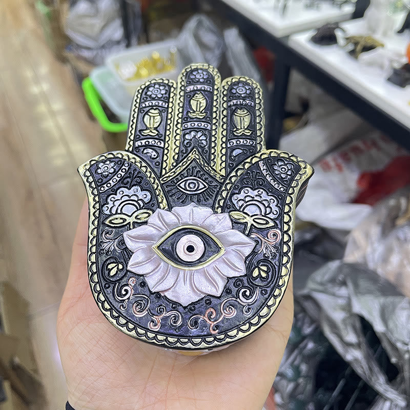 Olivenorma Handpainted Evil Eye Hamsa Box Ornamet Decoration - image 7
