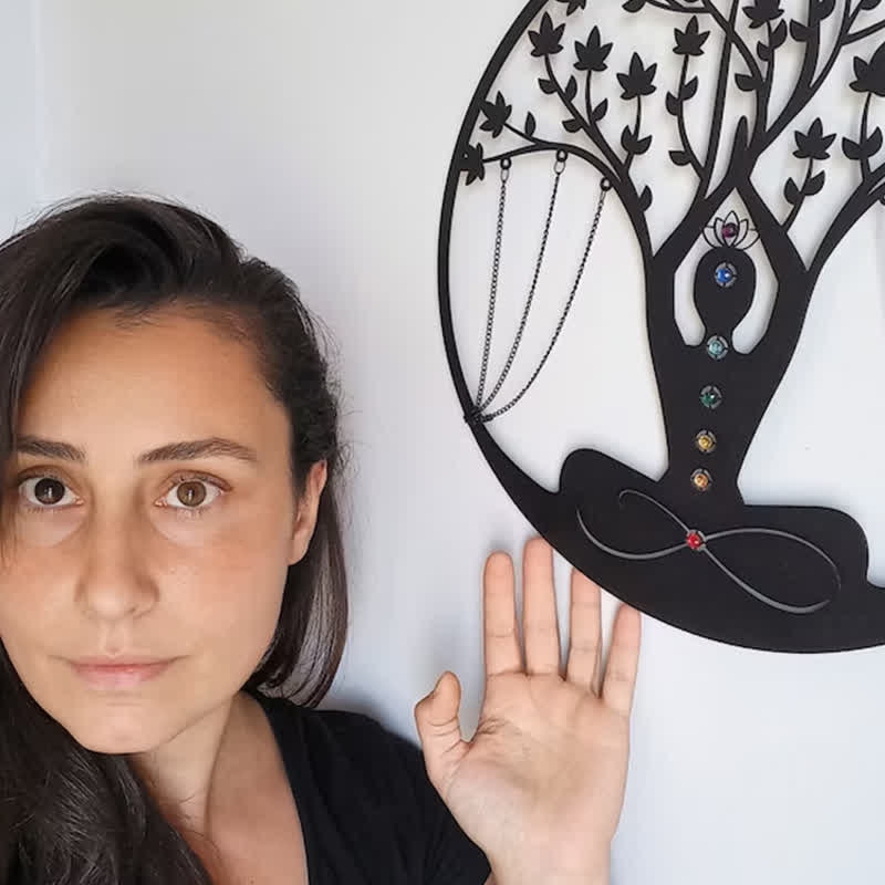 Olivenorma Tree of Life Lotus Chakra Metal Wall Decor - image 1