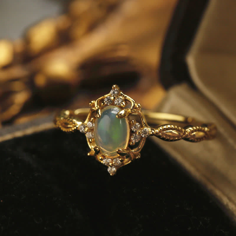 Olivenorma Light Luxury Opal Adjustable Ring - image 6