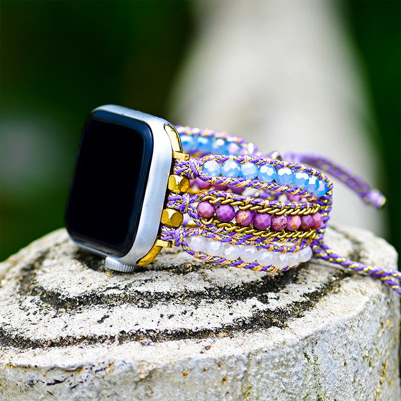 Olivenorma Natural Crystal Woven Strap Boho Bracelet - 5.5-8.8 Inch Wrist - 42-45mm - image 0