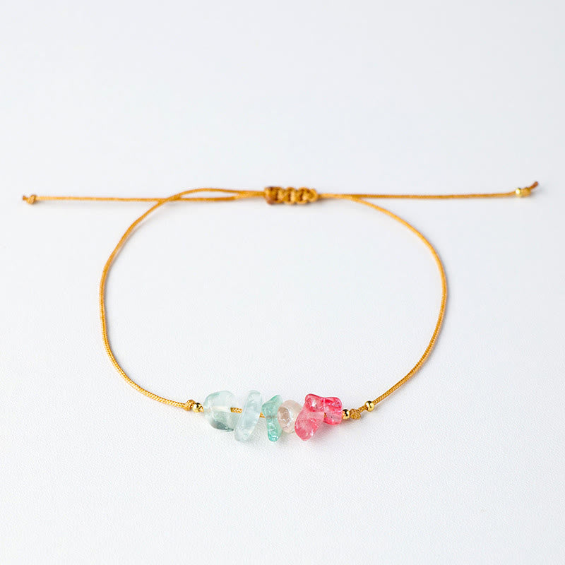 Olivenorma "Nature's Healing Wishes" Irregular Gemstone Braided Bracelet  - Colourful - image 31