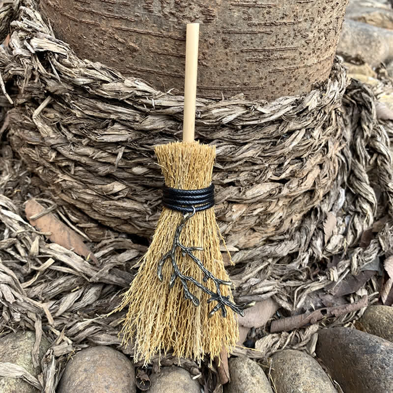 Olivenorma Handmade Mini Broom Crystal Ornamet - Branch & Copper - image 30