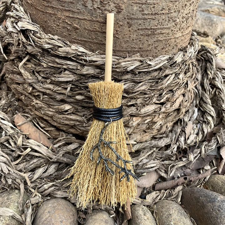 Olivenorma Handmade Mini Broom Crystal Ornamet - Branch & Copper - image 30