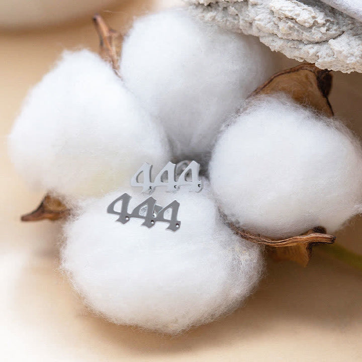Angel Number Minimalist Earrings - 999 - Silver - image 3