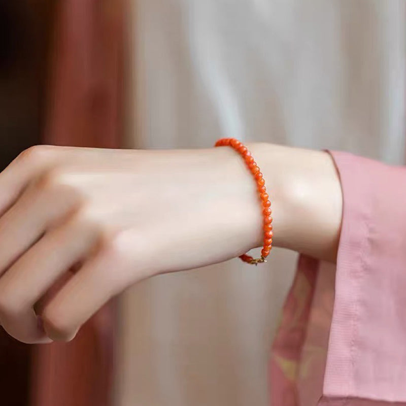 Sunset Speed - Red Agate Energy Gemstone Bracelet - image 2