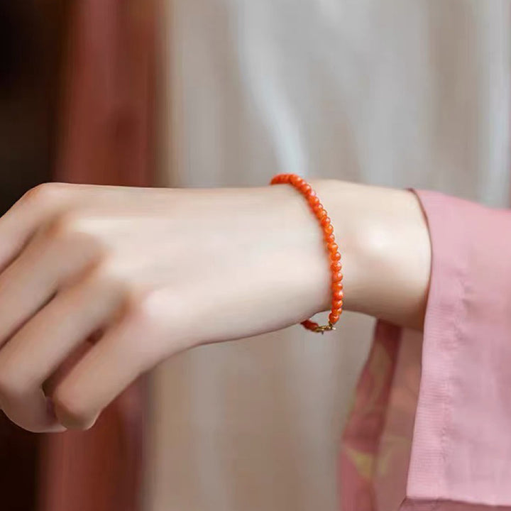 Sunset Speed - Red Agate Energy Gemstone Bracelet - image 2