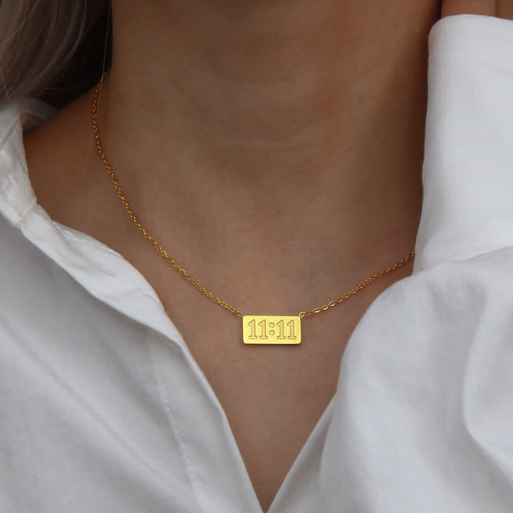 Olivenorma 11:11 Angel Number Dainty Necklace And Ring - image 2
