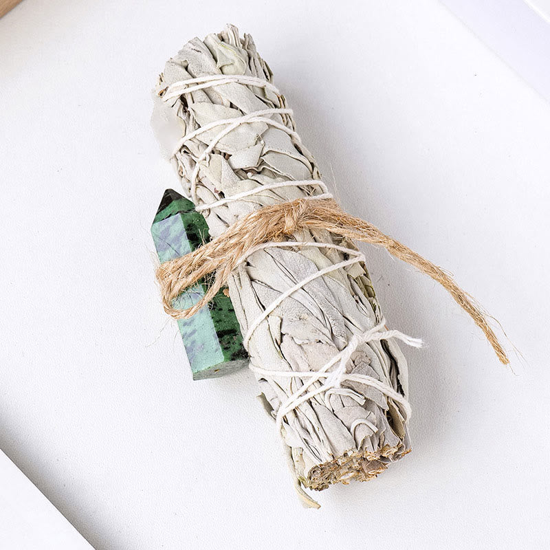 Olivenorma White Sage Hexagonal Prism Crystal Aromatherapy Gemstone Decoration - Ruby Zoisite - image 21