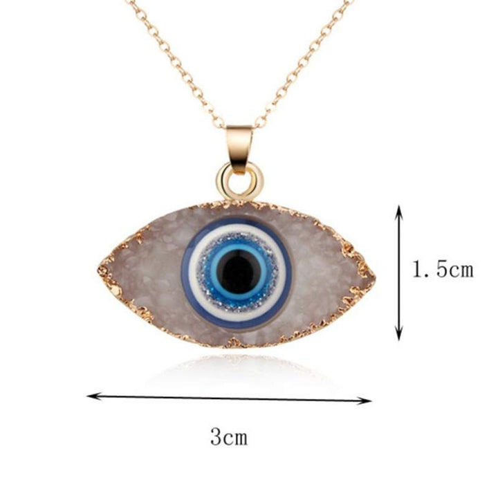 Olivenorma Clear Quartz Evil Eye Energy Necklace - image 6