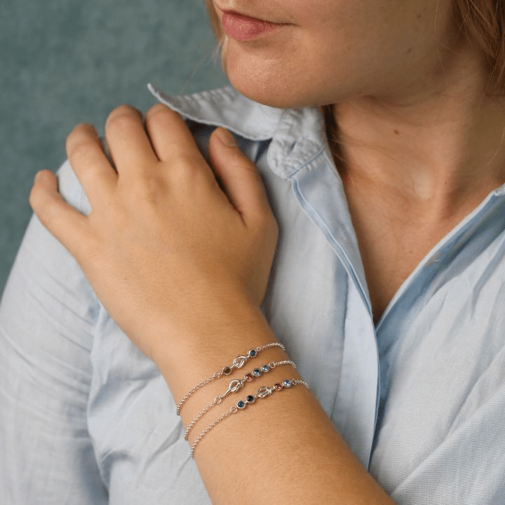 Olivenorma Personalized Heart 2-5 Birthstones Bracelet - image 4