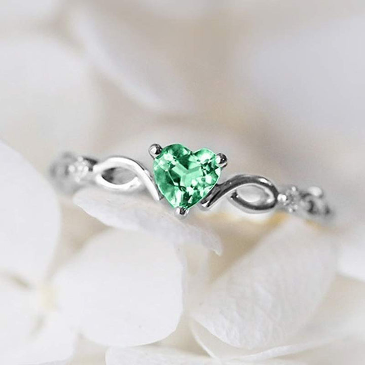 FREE Today: The Eternal Heart - Birthstone Ring - Silver-Green - 14 - image 8