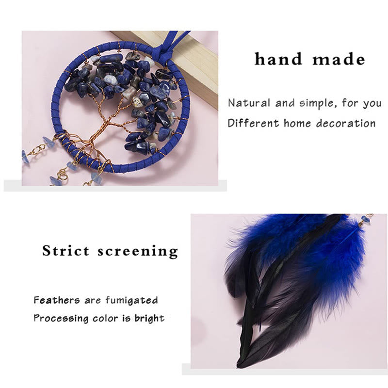 Olivenorma Crystal Tree of Life Feather Dreamcatcher Car Ornament - image 13