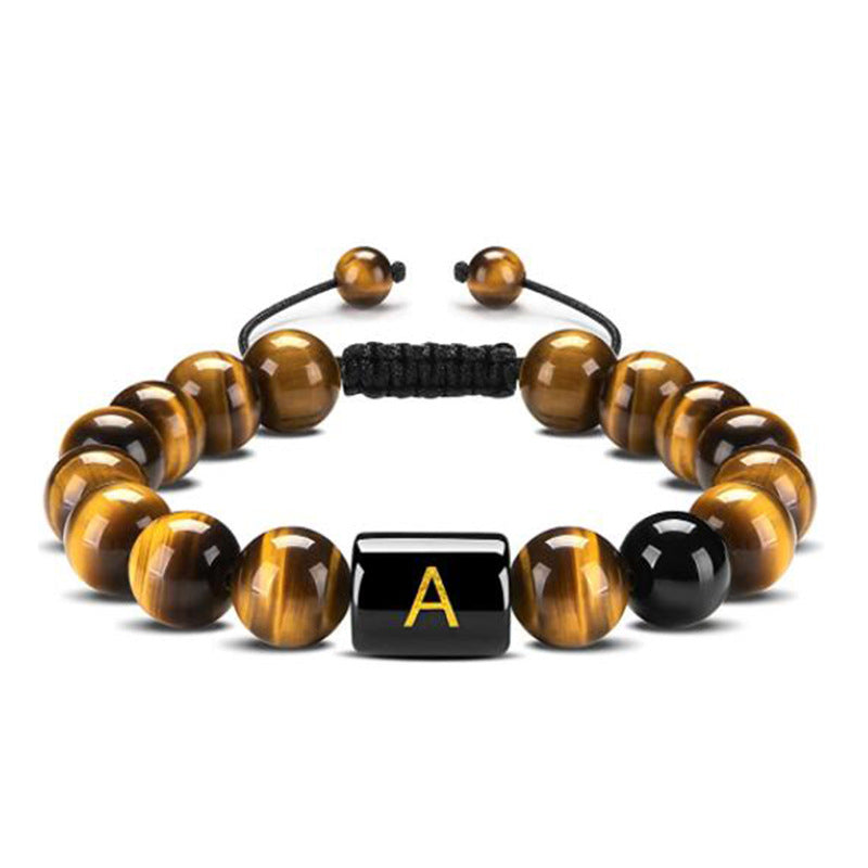 Tiger Eye Letter Protection Bracelet - Tiger Eye - A - image 4