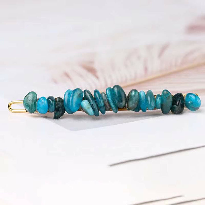 Olivenorma Natural Broken Crystal Hairpin - Blue Apatite - image 21