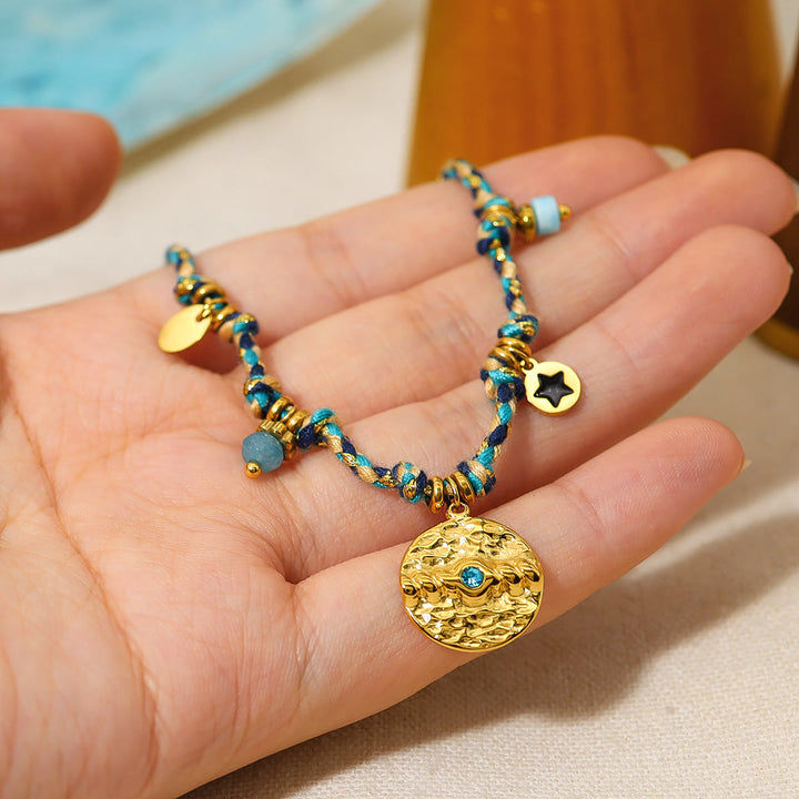 Olivenorma Bohemian 18k Stainless Steel Vintage Braided Bracelet - image 3
