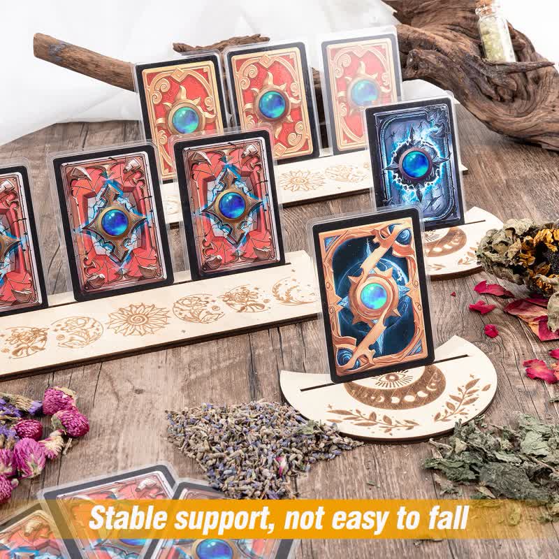 Moon And Eyes Wooden Tarot Card Holder - image 8