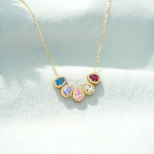 Olivenorma Tears Of Joy 1-8 Teardrop Birthstone Gift Card Necklace - image 13