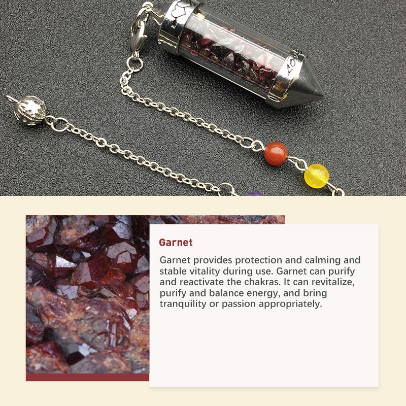 Chakra Colored Crystal Meditation Pendulum - image 9