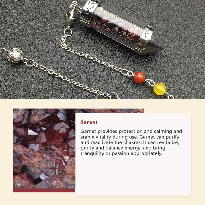 Chakra Colored Crystal Meditation Pendulum - image 9