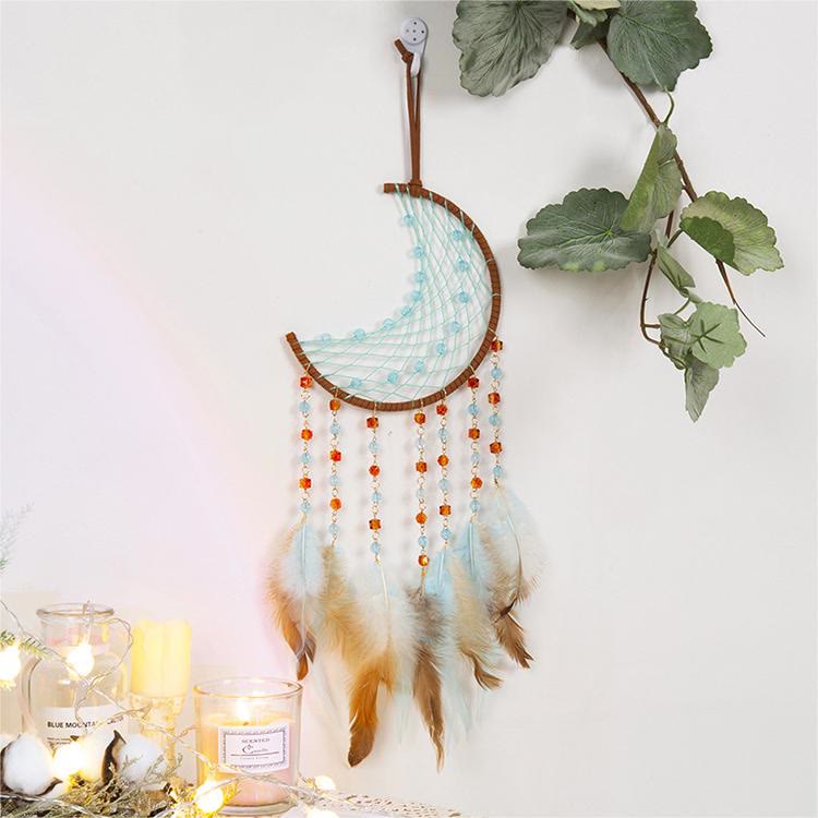 Olivenorma Blue Red Acrylic Beads Half Moon Shape Dream Catcher - image 1