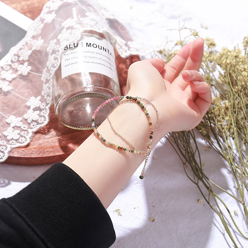 Olivenorma Tourmaline Gold Plated Copper Double Thin Bracelet - image 1