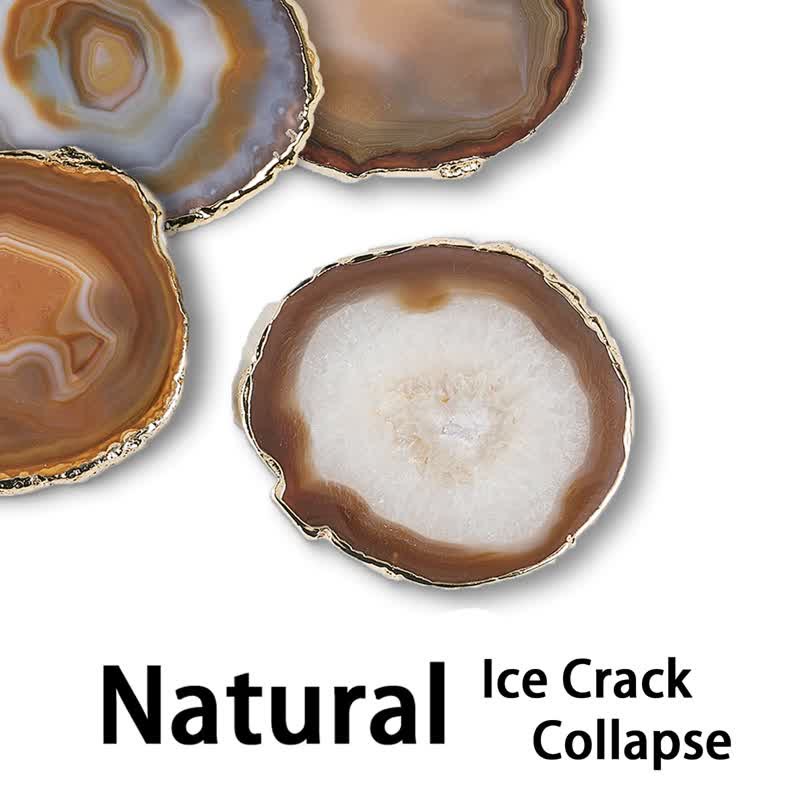 Olivenorma Blue Agate Coaster Gemstone Decoration - image 20