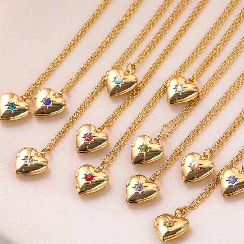 Olivenorma "Shine in My Heart"-Birthstone Heart Album Gift Card  Necklace - image 15