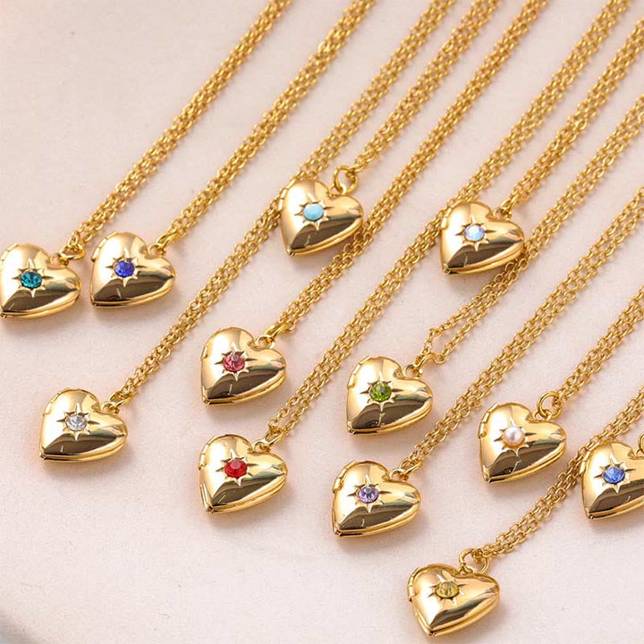 Olivenorma "Shine in My Heart"-Birthstone Heart Album Gift Card  Necklace - image 15