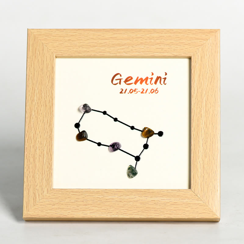 Olivenorma Zodiac Chakra Raw Stone Photo Frame Decoration - Gemini - image 5