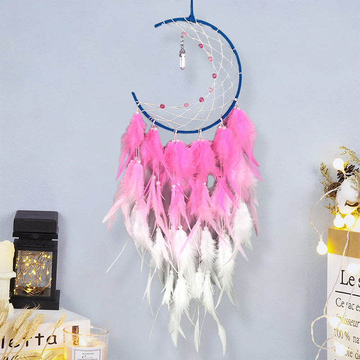 Olivenorma Moon With Blue Topaz Pendan Dream Catcher - image 9