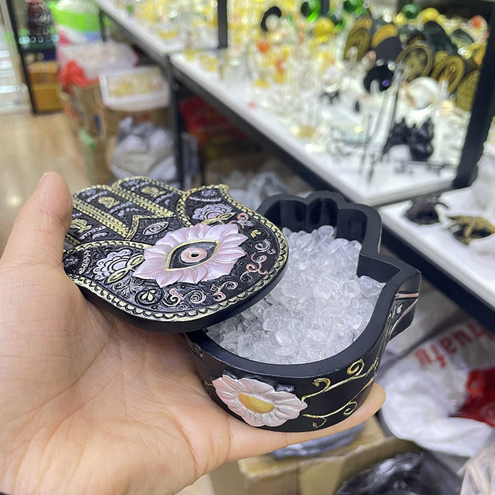 Olivenorma Handpainted Evil Eye Hamsa Box Ornamet Decoration - image 2