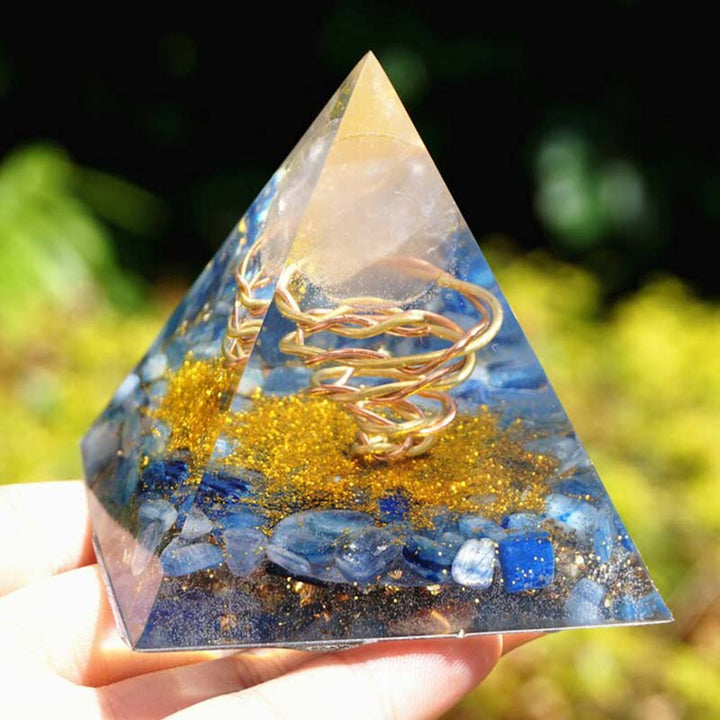 Olivenorma Kyanite Rose Quartz Orgone Pyramid - image 4