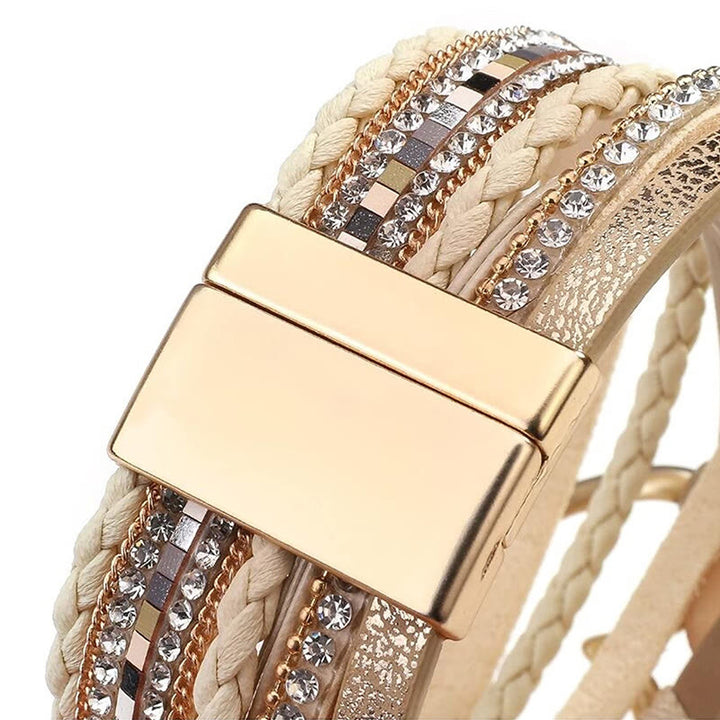 Olivenorma Bohemia Leather Wrap Hollow Heart Bracelet  - image 2