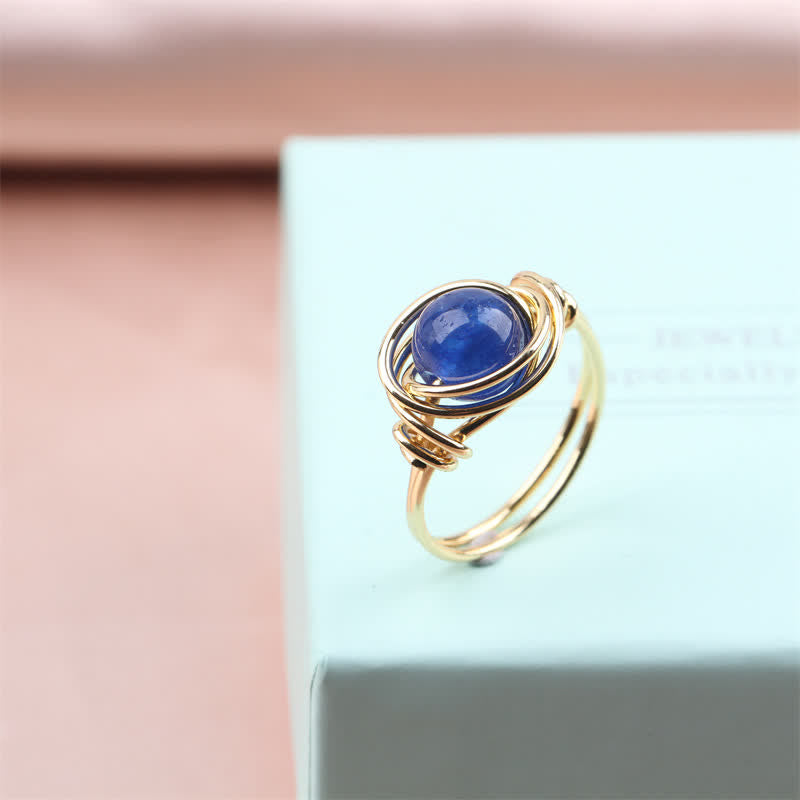 Wire Wrapped Healing Crystal Ring - Sahhpire - image 3