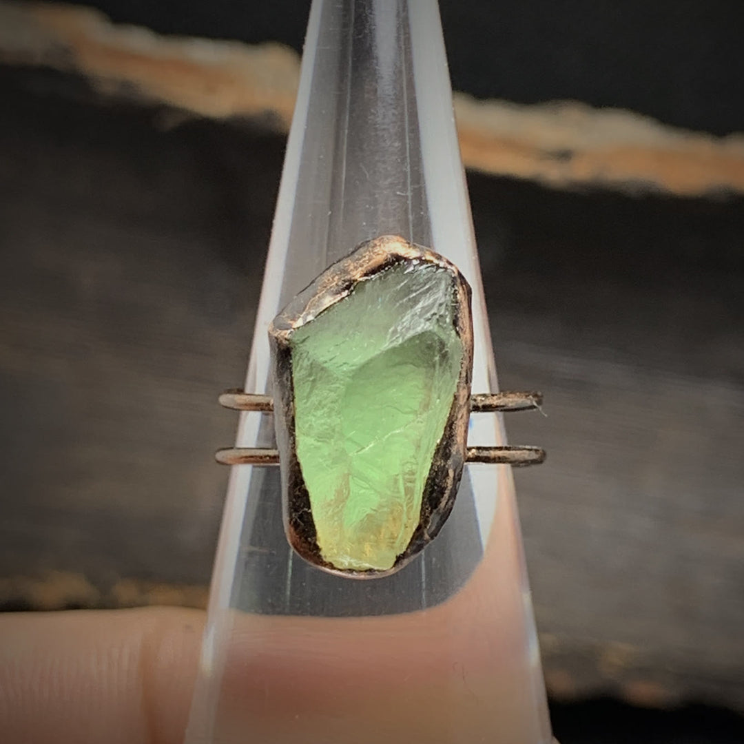 Olivenorma Natural Irregular Raw Stone Twelve Birthstone Adjustable Ring - image 33