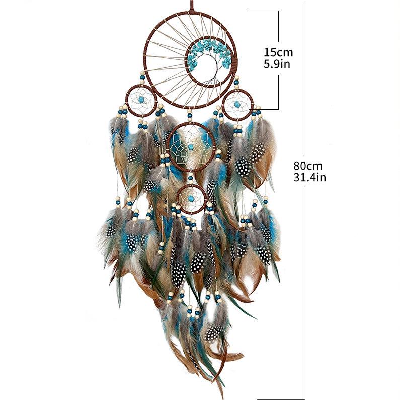 Olivenorma Turquoise Tree of Life Feather Dream Catcher - image 7