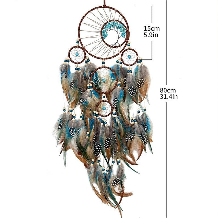 Olivenorma Turquoise Tree of Life Feather Dream Catcher - image 7