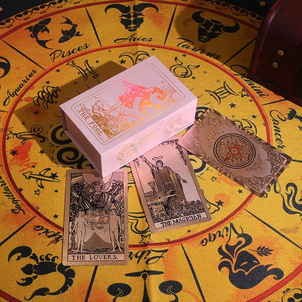 Olivenorma Bronzing Pink Gold Foil Tarot Deck Cards - image 5