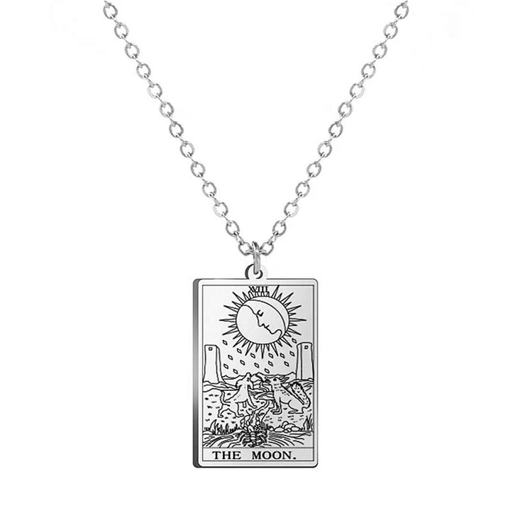 Olivenorma Stainless Steel Tarot Necklaces - THE MOON - image 5