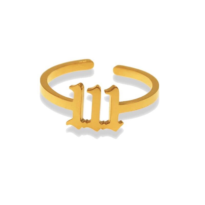 Angel Number Minimalist Lucky Ring - image 7