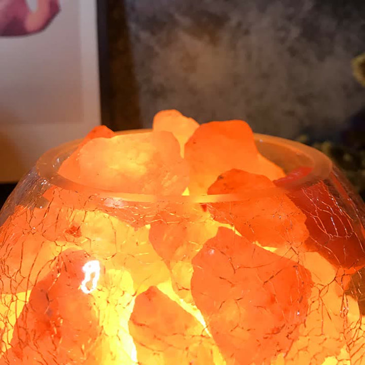 Olivenorma Creative Ice Cracked Glass Tank Himalayan Pink Salt Lamp - image 14