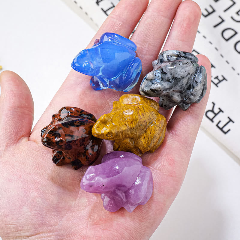 Olivenorma Natural Gemstone Carved Frog Statue Gemstone Decoration - image 43