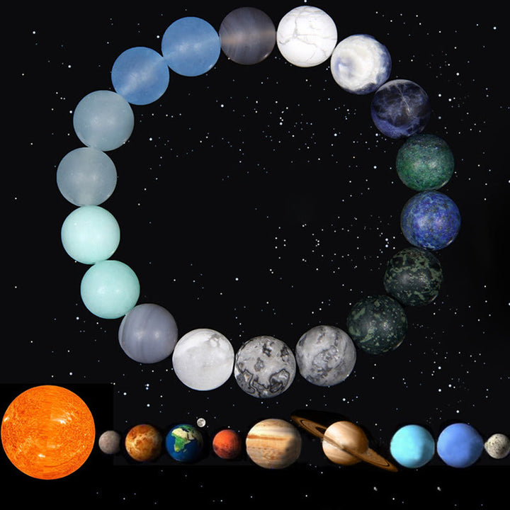 Olivenorma Frosted Natural 10mm Beads Planet Bracelet - image 0
