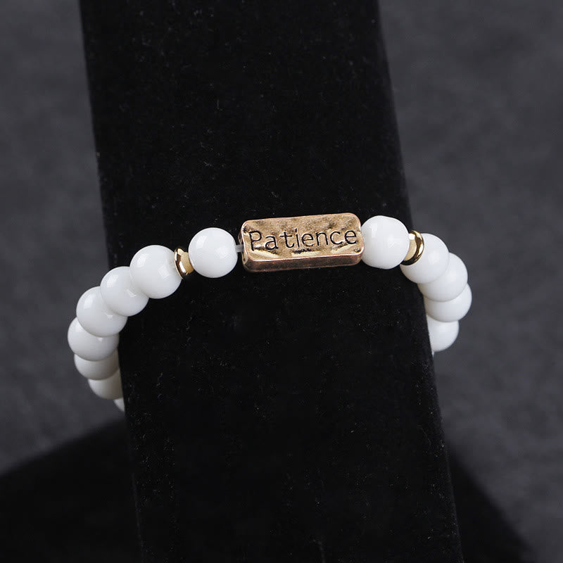 Olivenorma Natural Gemstone Mom Patience Engraving Bracelet - image 18