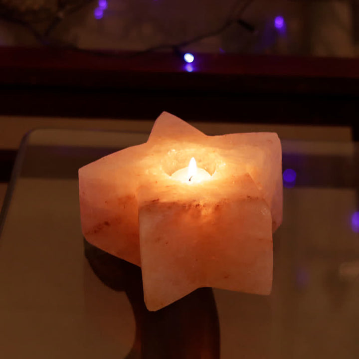 Olivenorma Star Shape Candle Holder Himalayan Pink Salt Lamp - Star - image 0